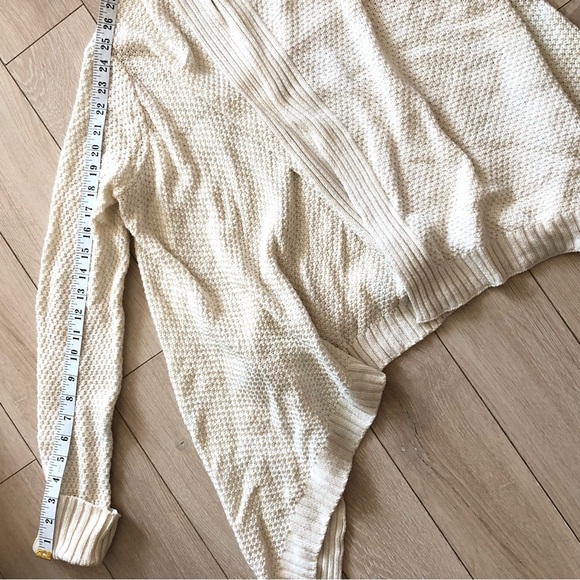 Talbots Waterfall Wool Cotton Blend Cardigan in Cream Size MP - Picture 9 of 12